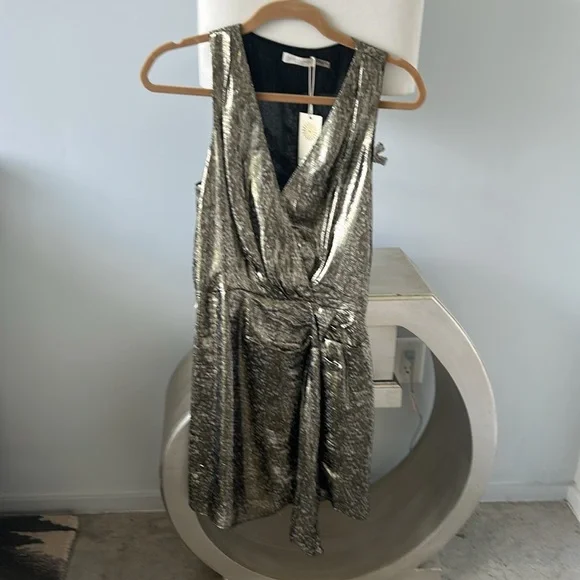NWT Ramy Brook Printed metallic Gabriella Dress Size Small - Picture 5 of 10